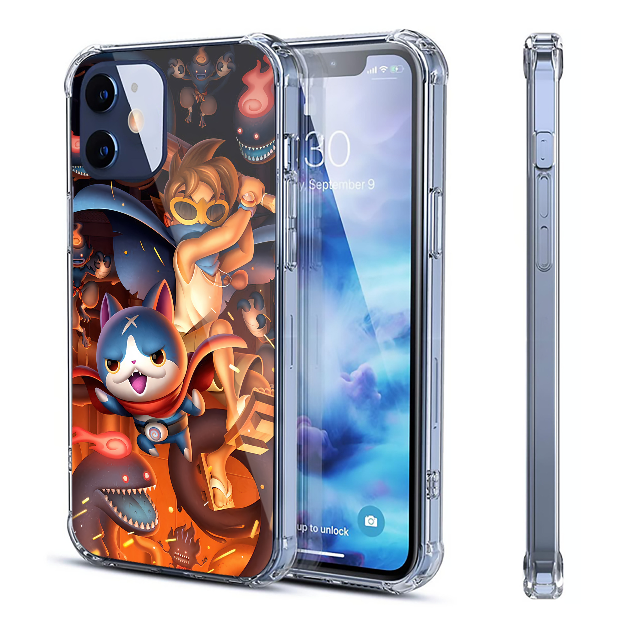 （画像用） 妖怪ウォッチ Yo-kai Watch 【iPhone 12シリーズ対応】透明スマホケース（クリアソフトケース）